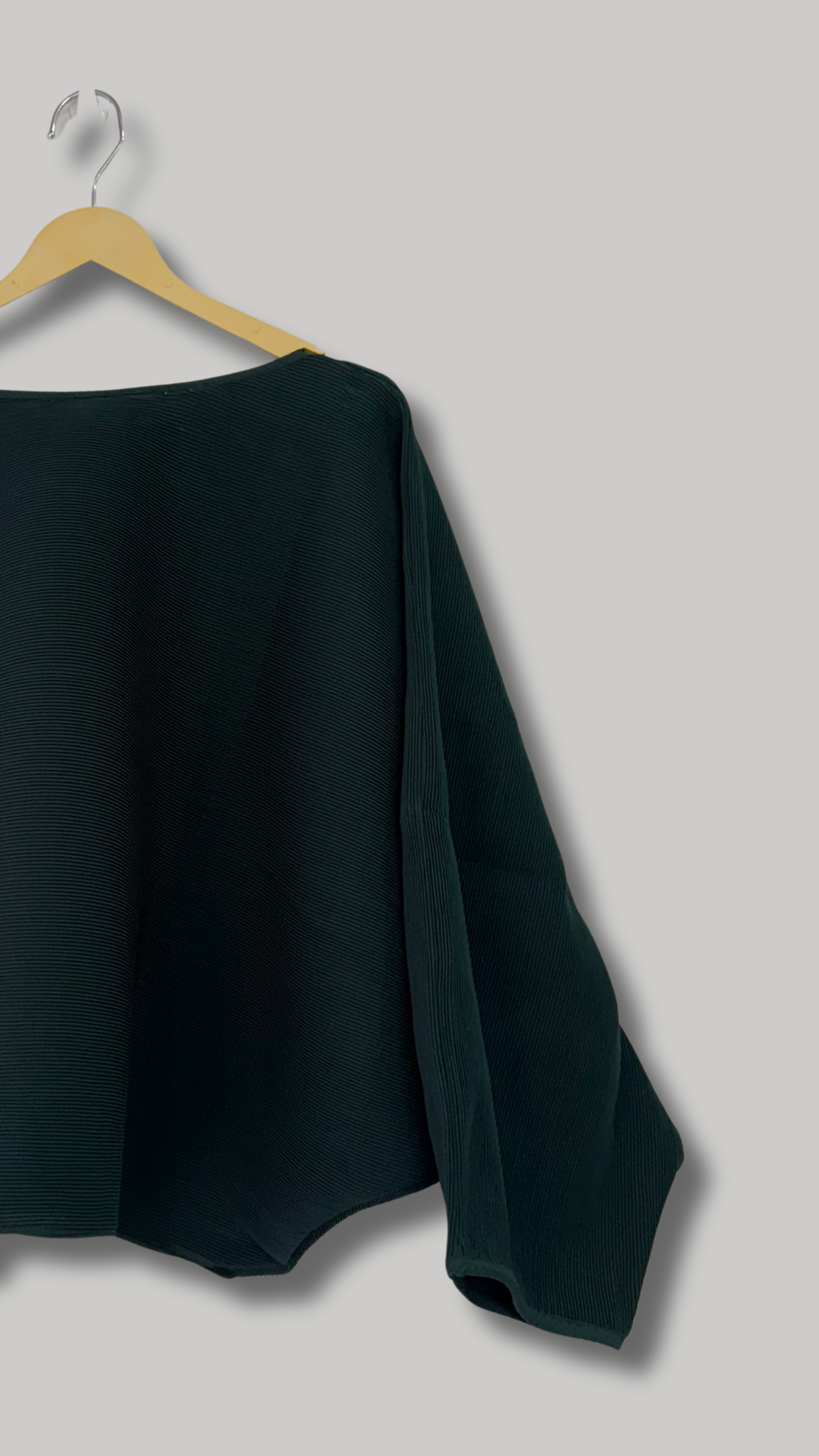 Bottle Green Free Bird Pleated Top