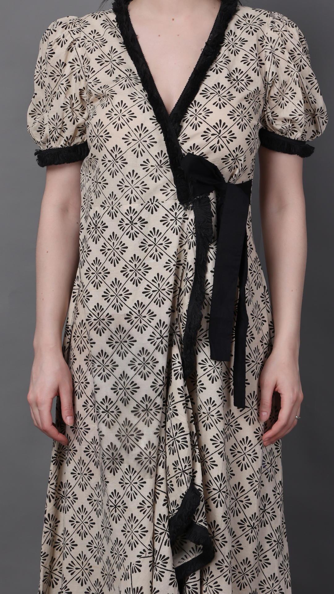 Multicolour Geometric Print Warp-ron Dress With Slit