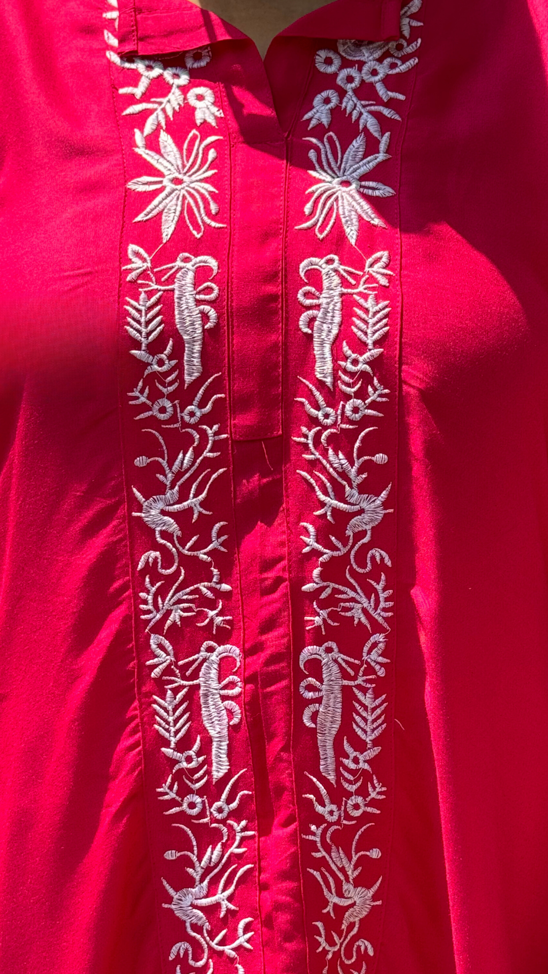 Pink Embroidered Petal Embrace Co-ord Set