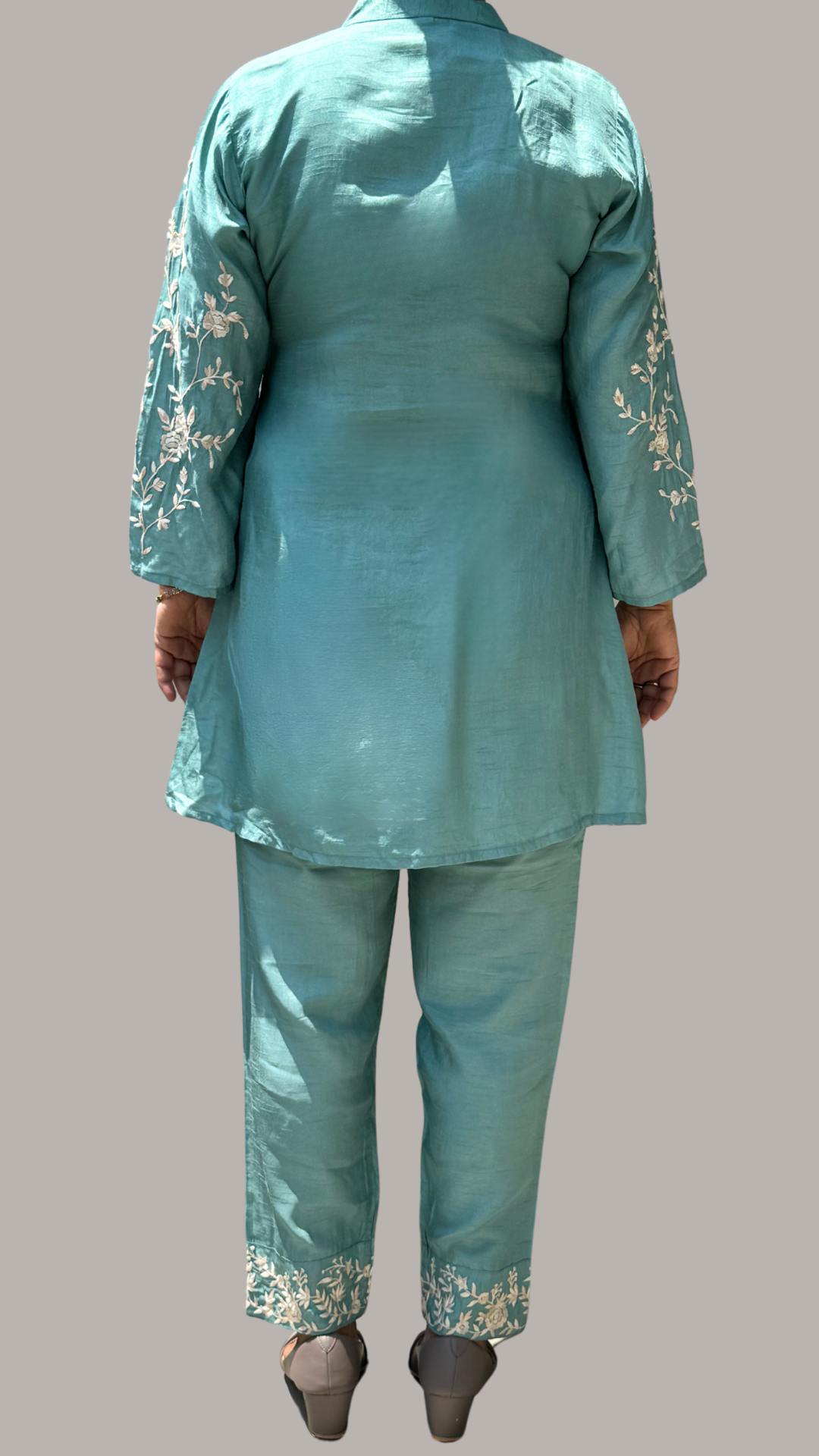 Turquoise Floral Tapestry Ensemble Co-ord Set