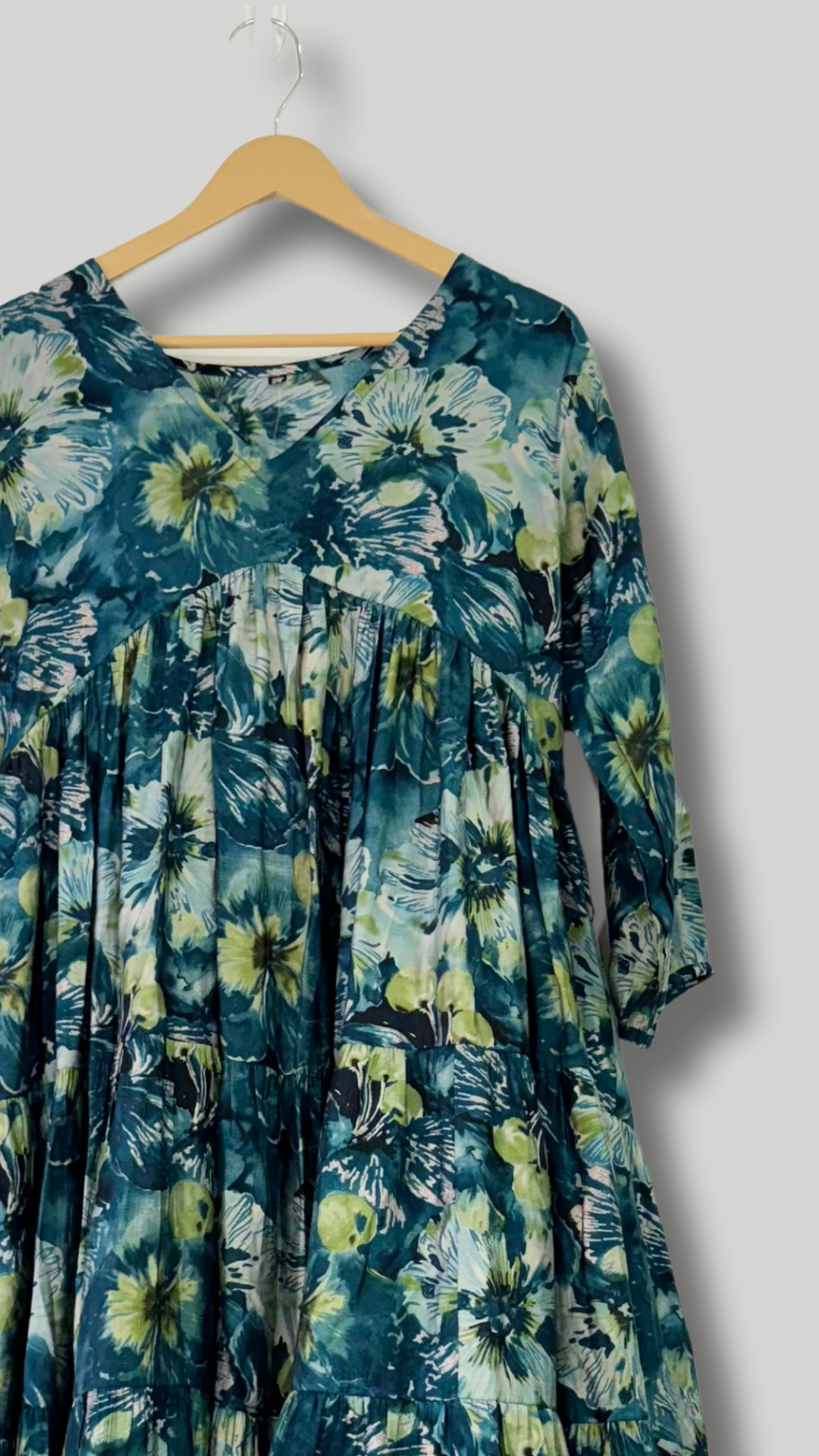 Multicolour Blossom Symphony Tiered Maxi Dress