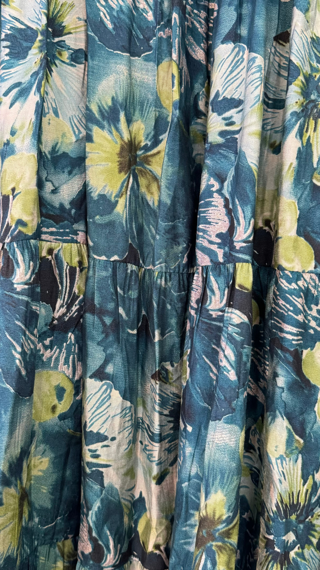 Multicolour Blossom Symphony Tiered Maxi Dress