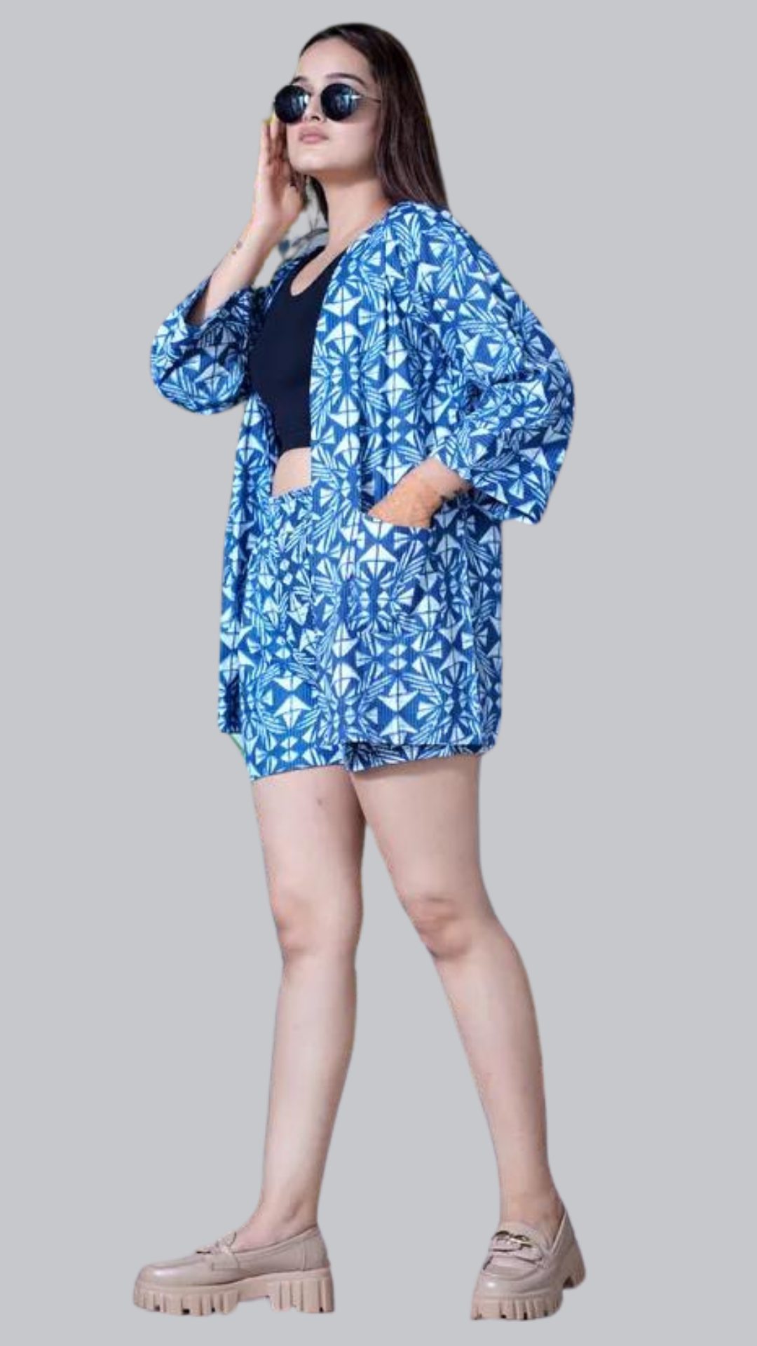 Blue Breezy Canvas Co-ord Set