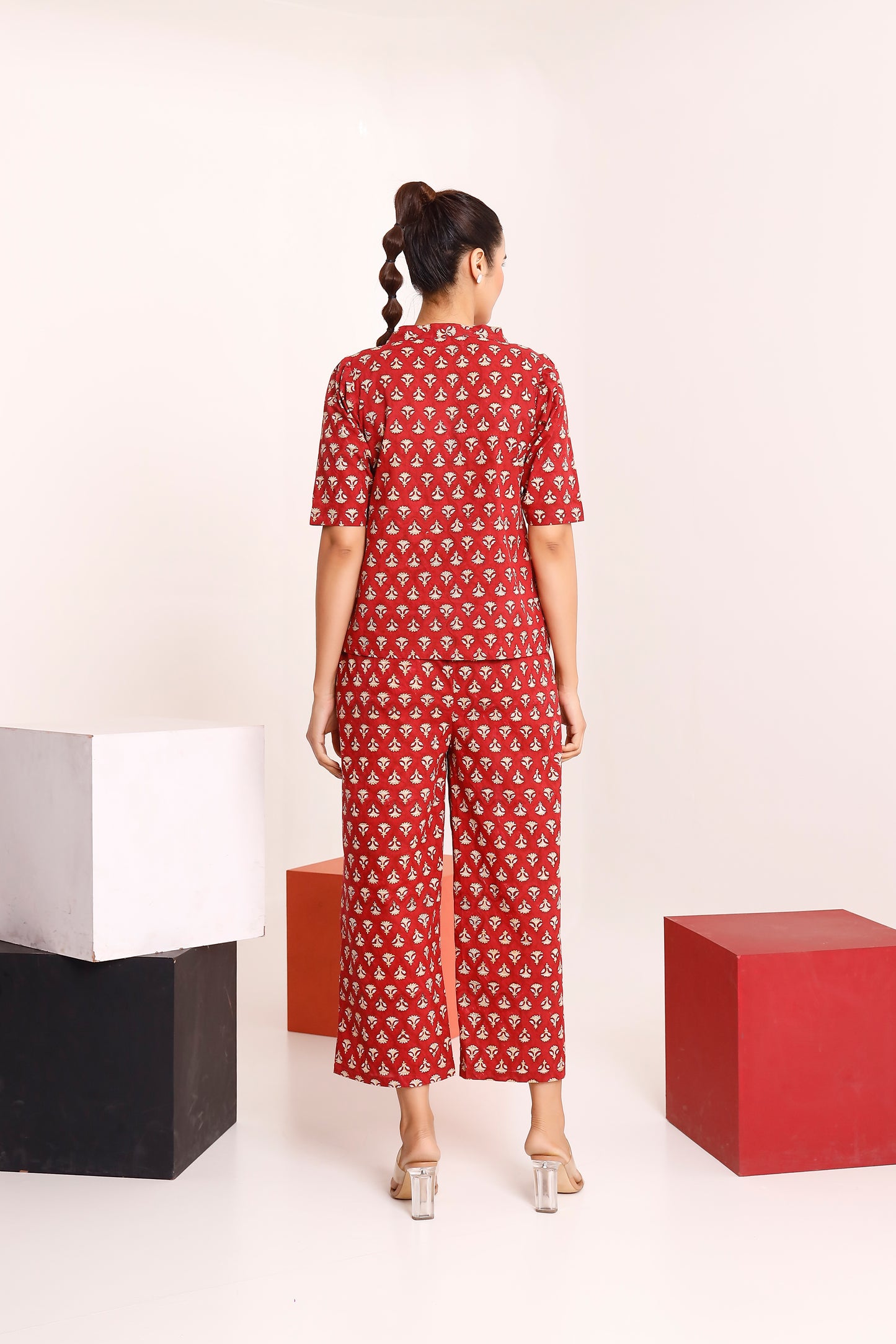 Red Motif Magic Co-ord Set