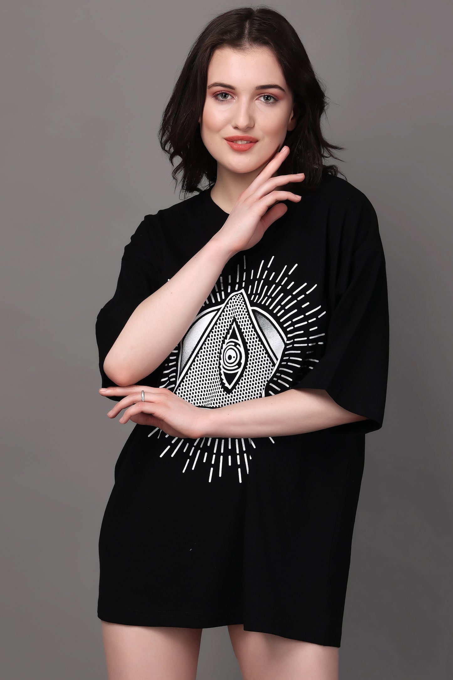 Graphic Print Oversized Tee