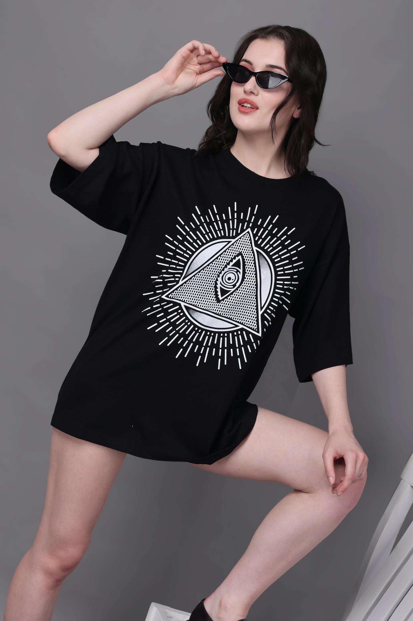 Graphic Print Oversized Tee