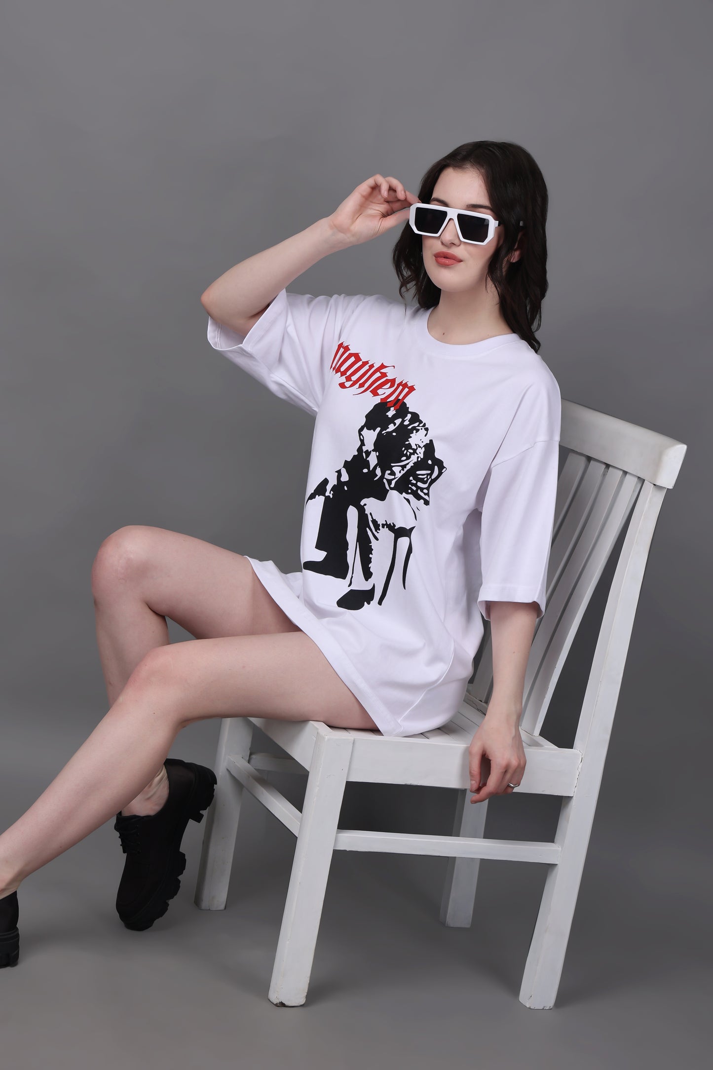 Graphic Print Oversized Tee