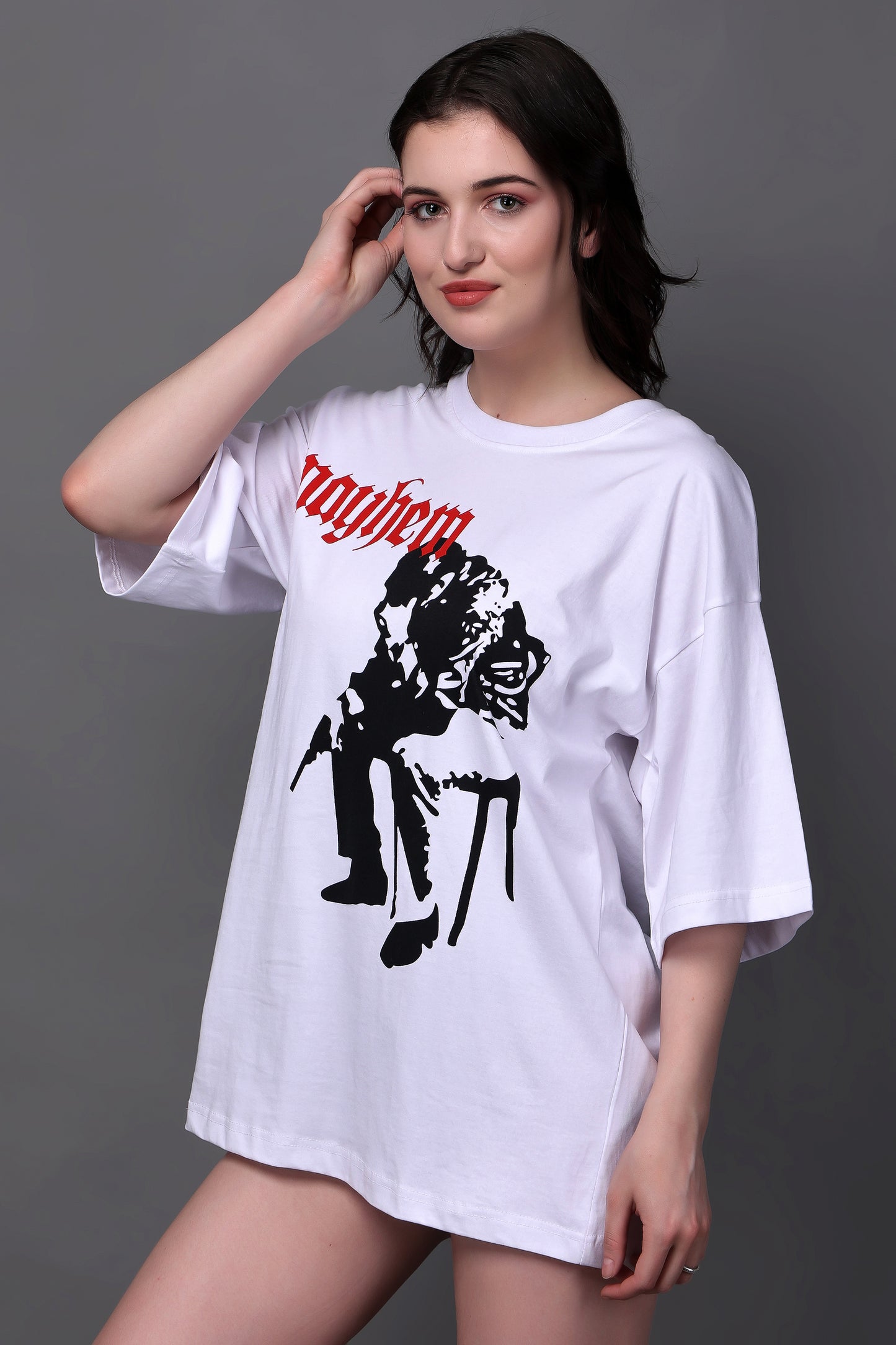 Graphic Print Oversized Tee
