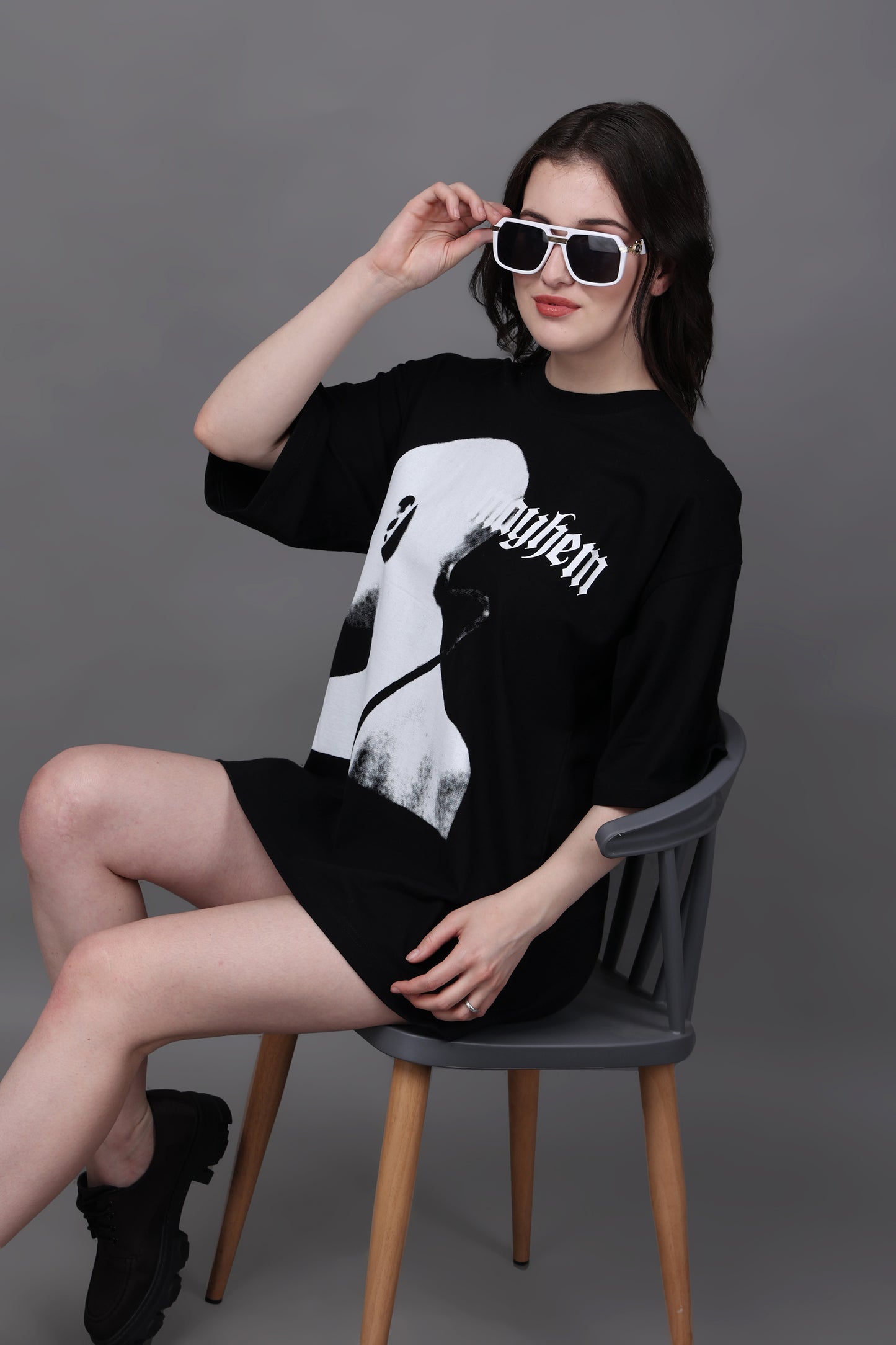Graphic Print Oversized Tee