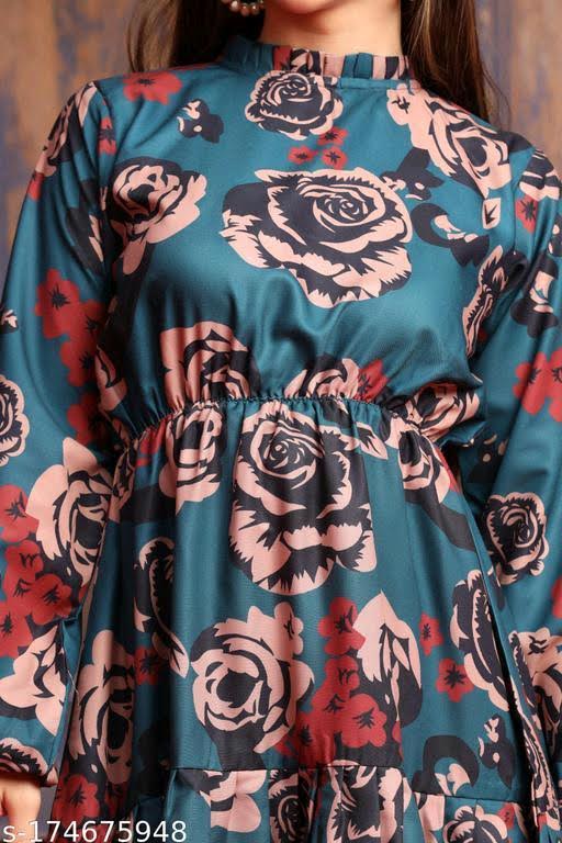 Multicolour Blooming Blossom Midi Dress