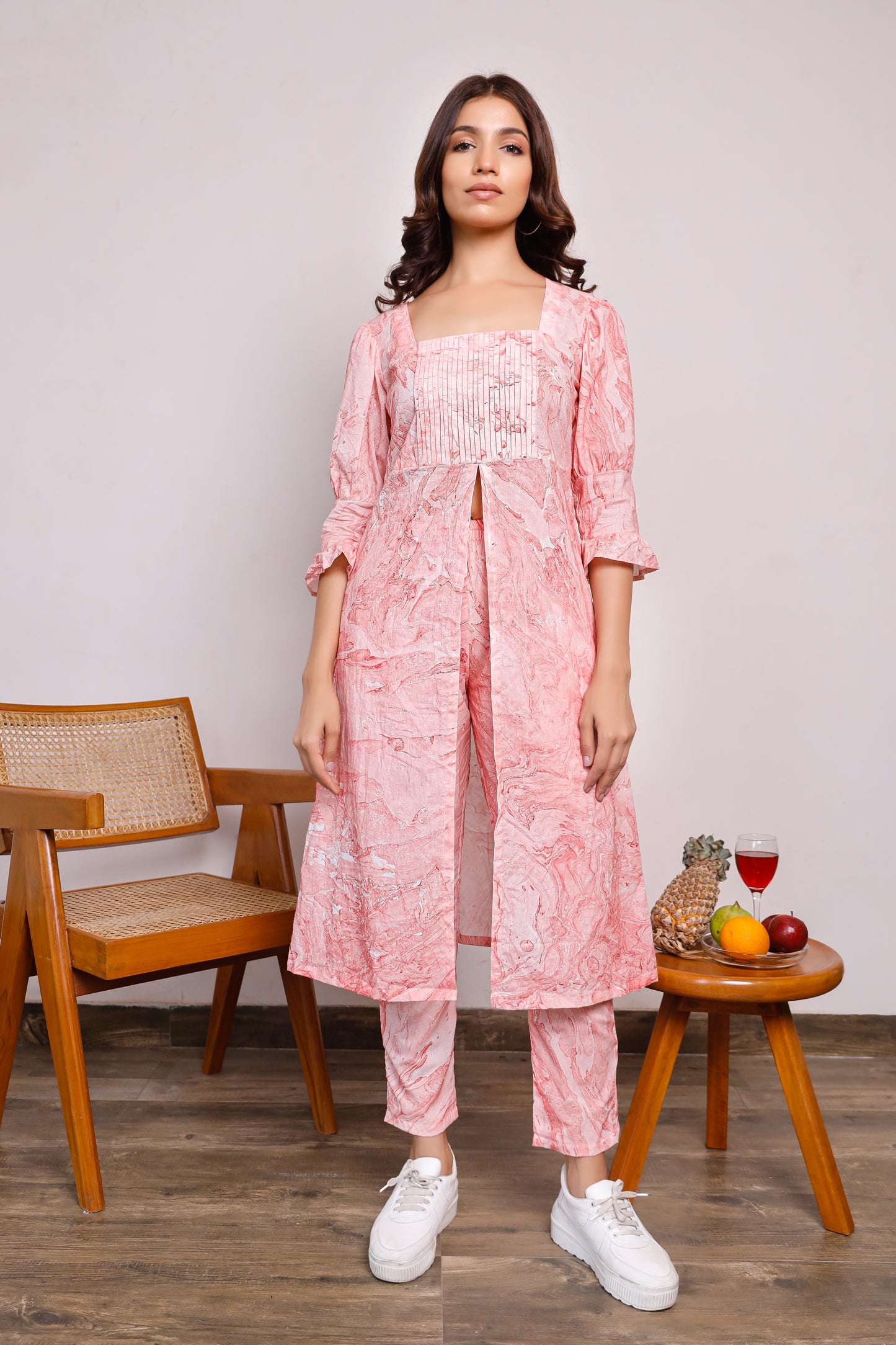 Pink Marbelized Majesty Co-ord Set