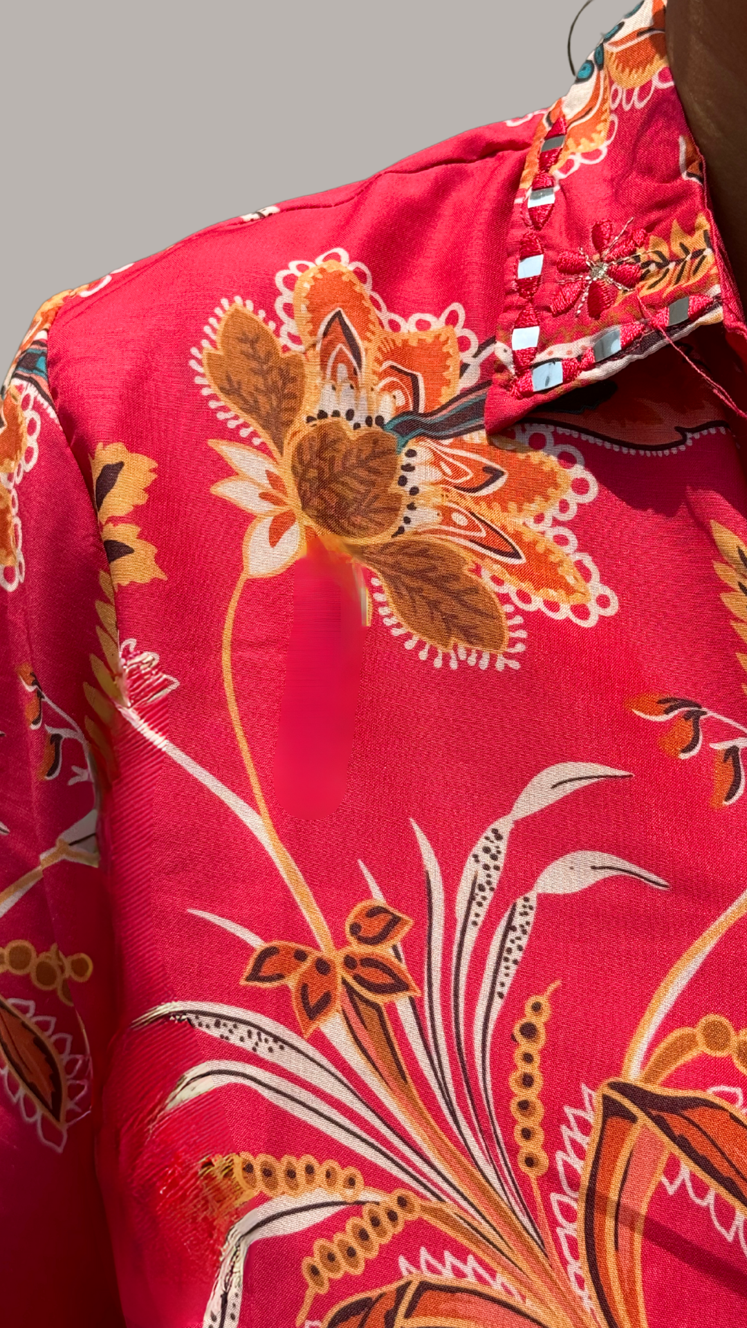 Bright Pink Digital Print Blooming Symphony Co-ord Set