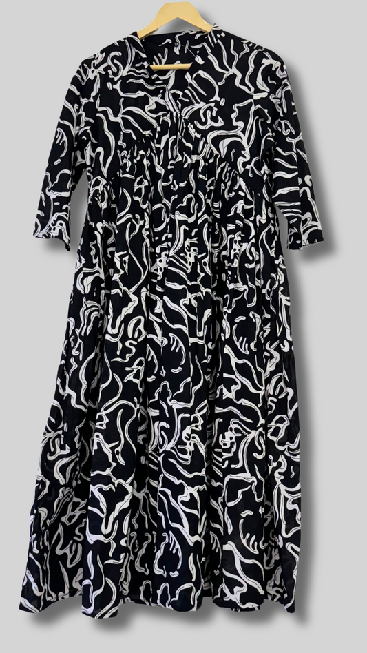 Black Midnight Mirage Maxi Dress