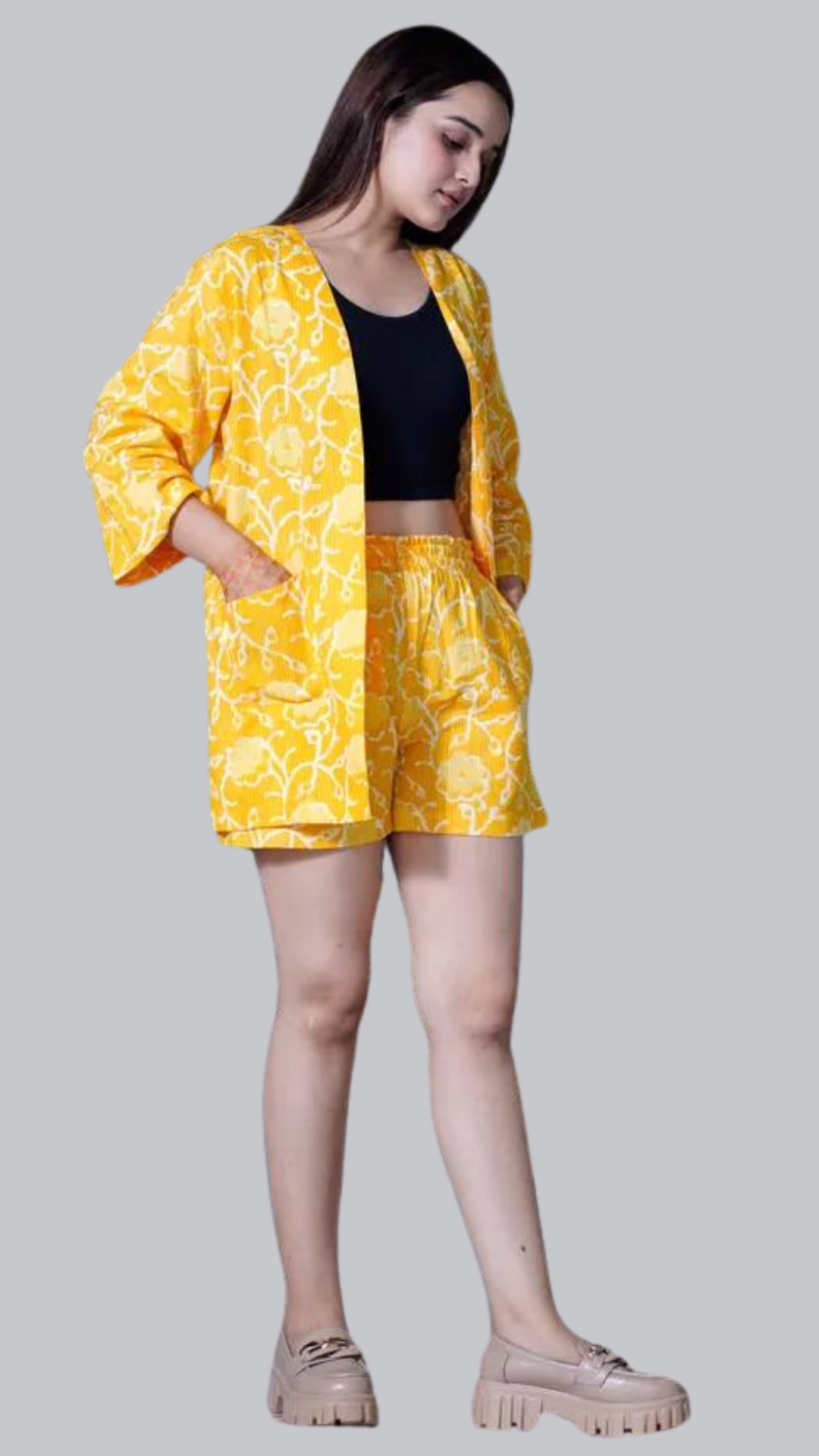 Mustard Floral Bloom Co-ord Set