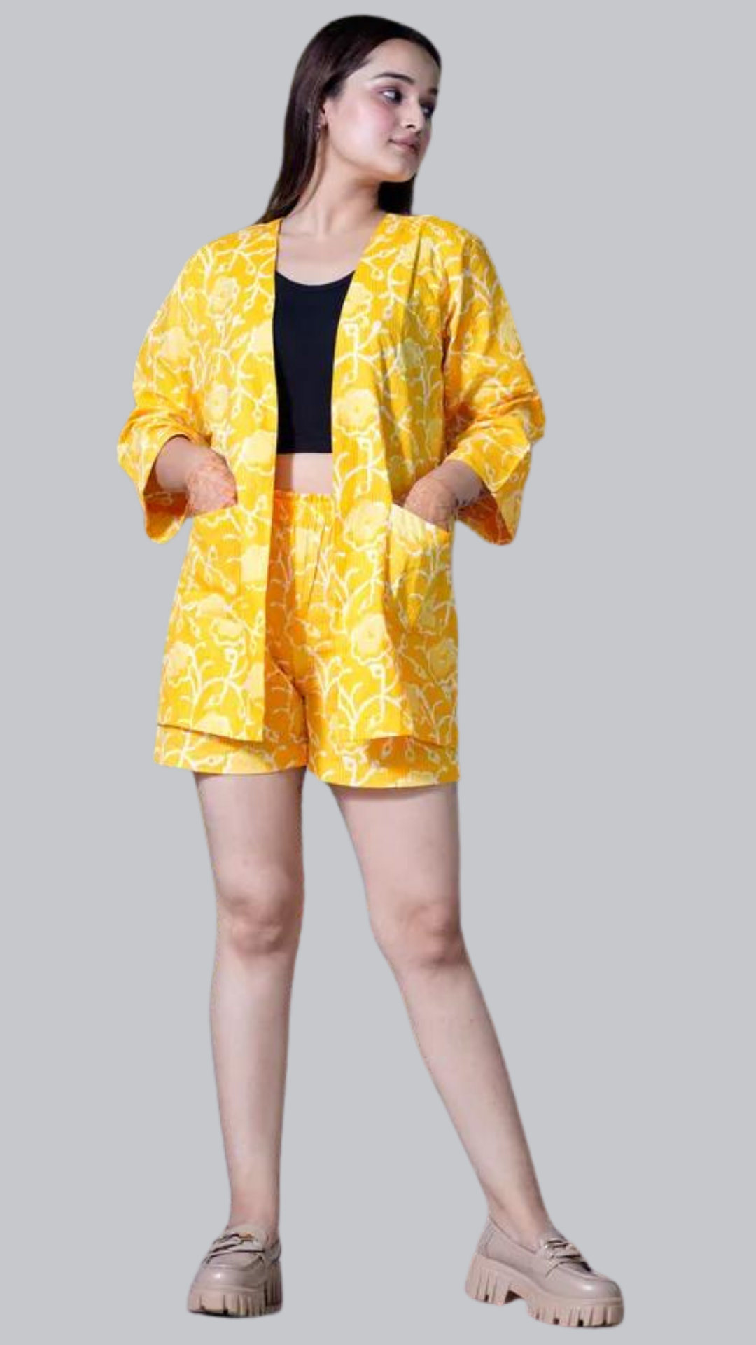 Mustard Floral Bloom Co-ord Set