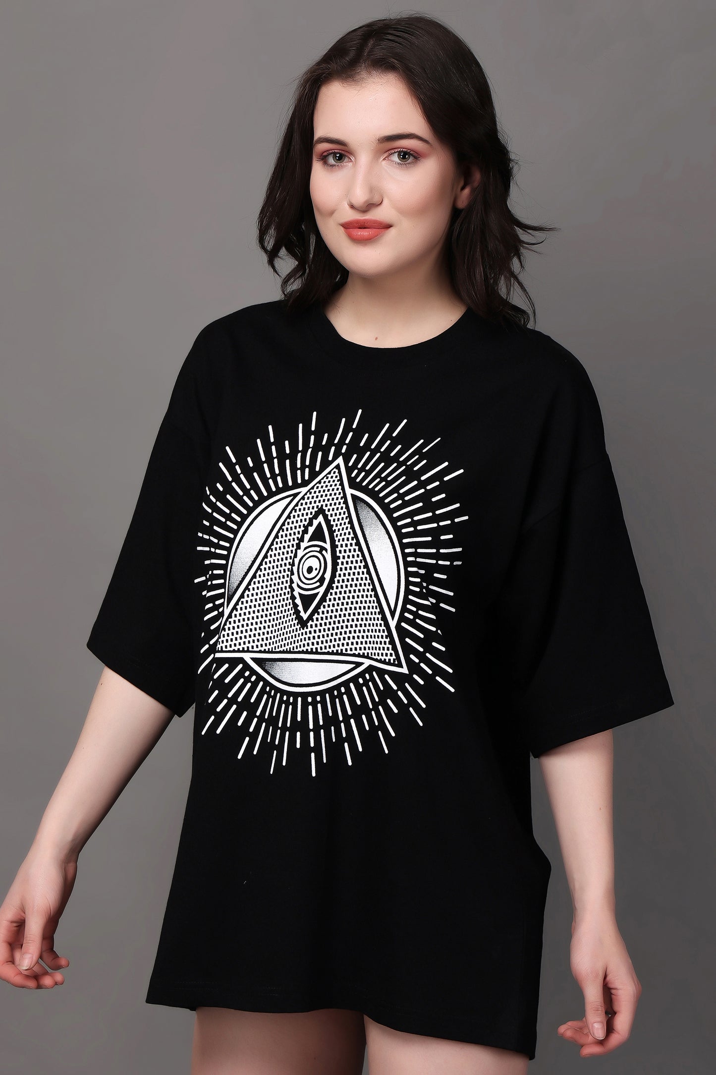 Graphic Print Oversized Tee